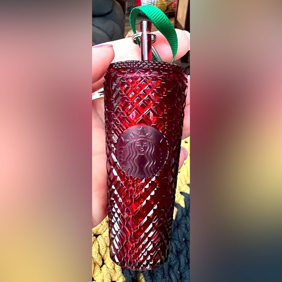 Starbucks Other - Starbucks Red Cold Tumbler Mini Ornament Backpack Charm EUC! 🧋 Limited Edition